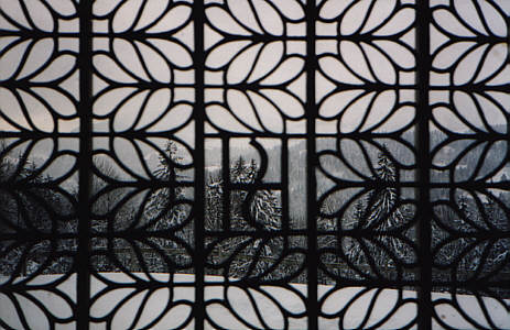 Winterlandschaft hinter Gittern